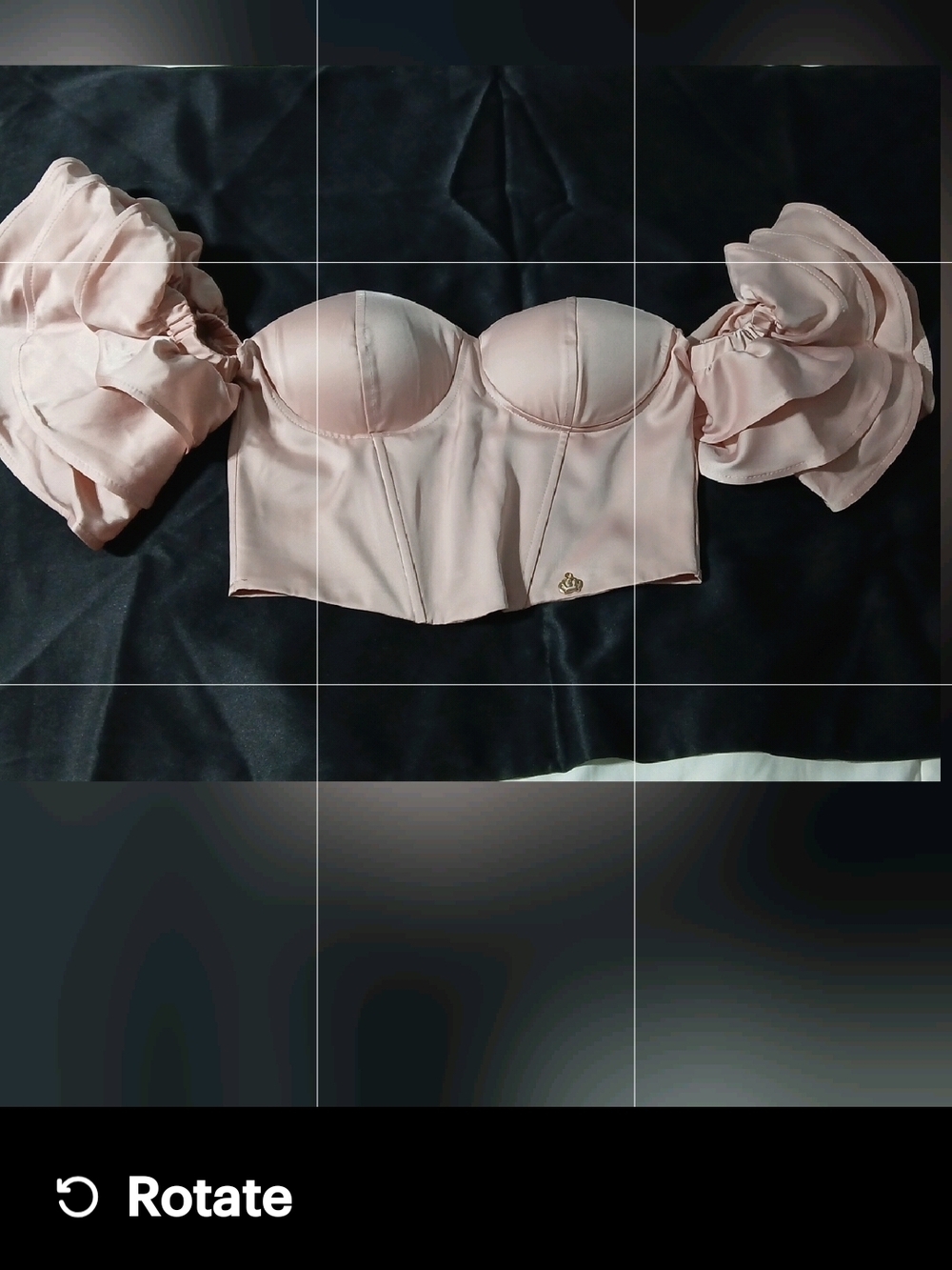 I.AM.GIA Blush Pink Puff-Sleeve Corset Top